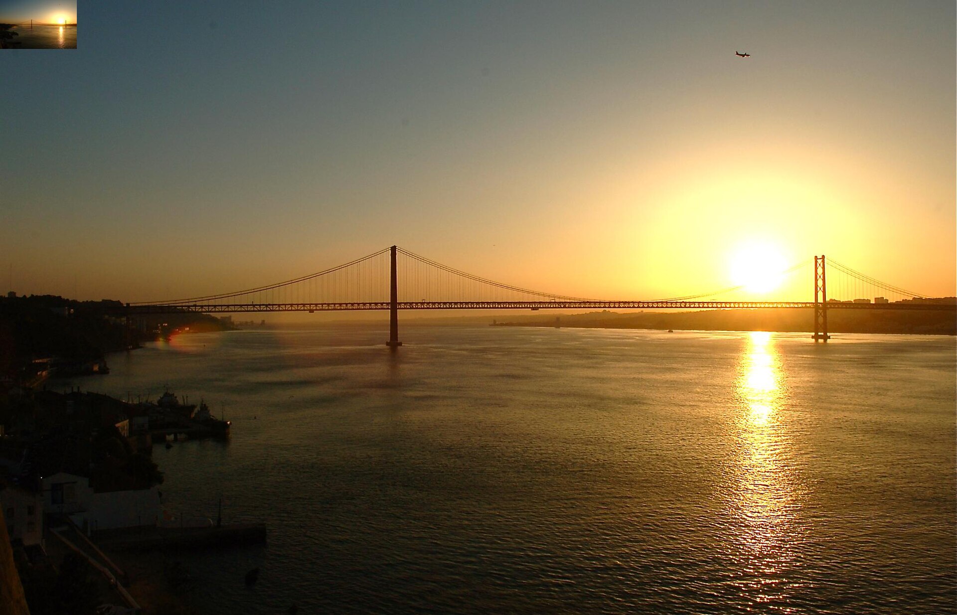 Solnedgång över Tejo